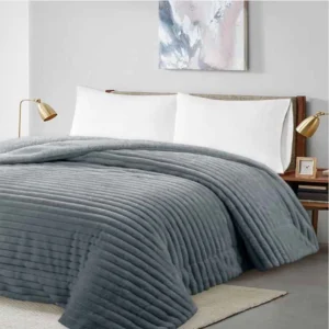 Edredón Super Soft Borreguillo Lesseo Gris Stilia