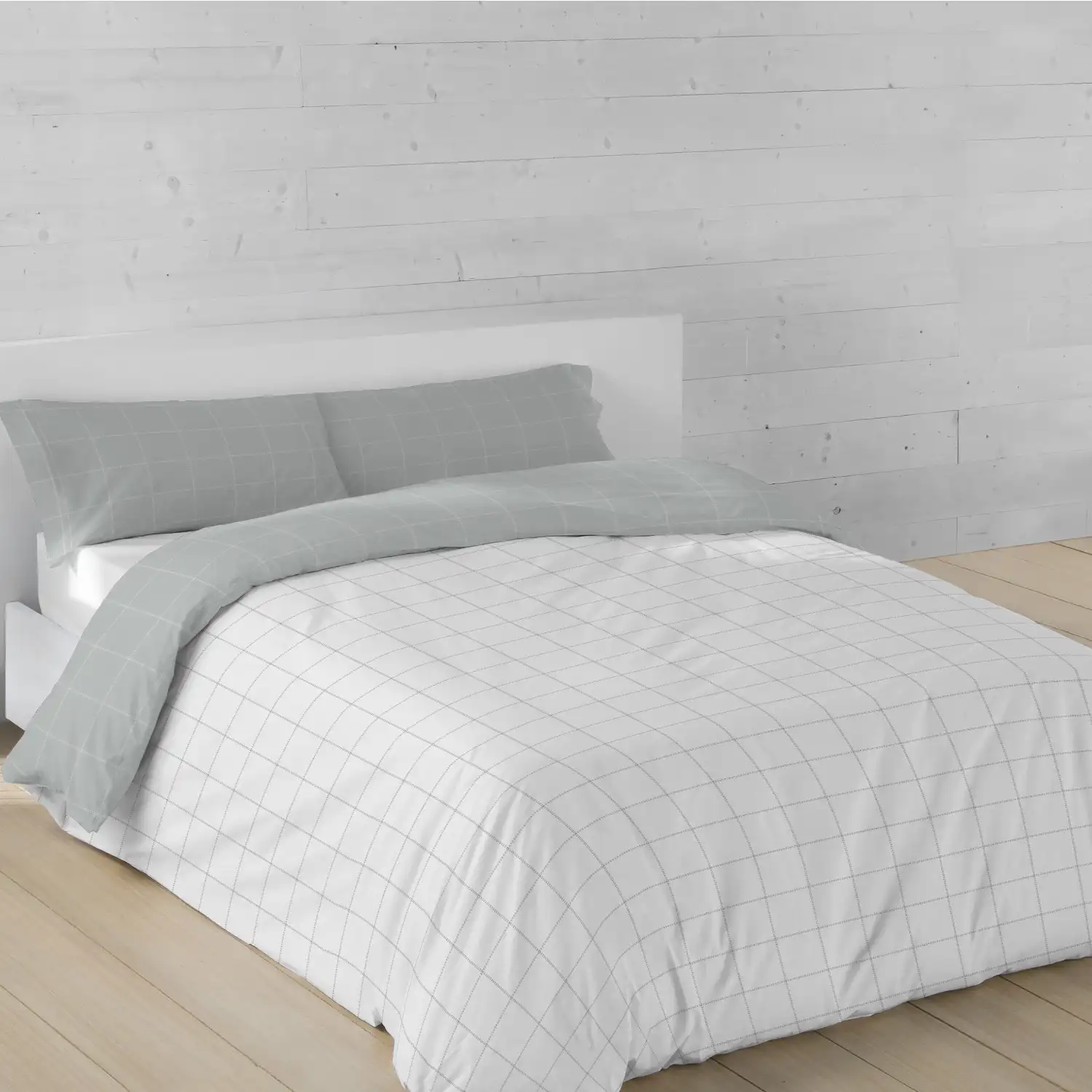 Funda Nòrdica Reversible Hilvana Gris Stilia