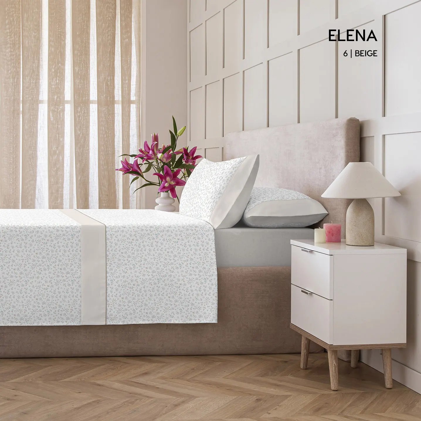 Juego de Sábanas Elena Beige Catotex