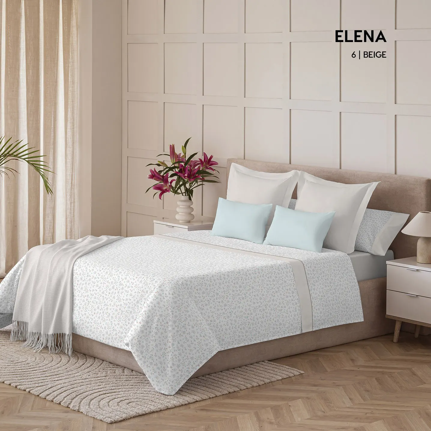 Juego de Sábanas Elena Beige Catotex