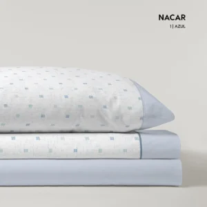 Juego de Sábanas Nacar Azul Catotex