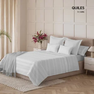 Juego de Sábanas Quiles Gris Catotex