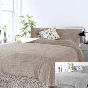 Edredón Microlina Borreguillo Hexa Beige Stilia