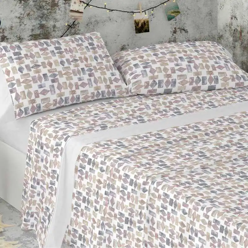 Joc de Llençol 126 Gris Burrito Blanco