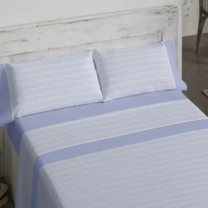 Juego de Sábanas 607 Azul Burrito Blanco