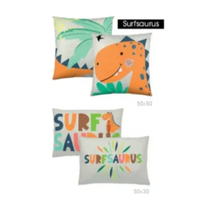 Funda Cojín Reversible Surfsaurus Naturals