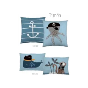 Funda Cojín Reversible Timón Naturals