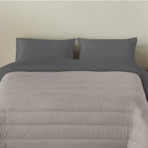 Edredón Nórdico Comforter Bicolor Gris - Gris Claro Naturals