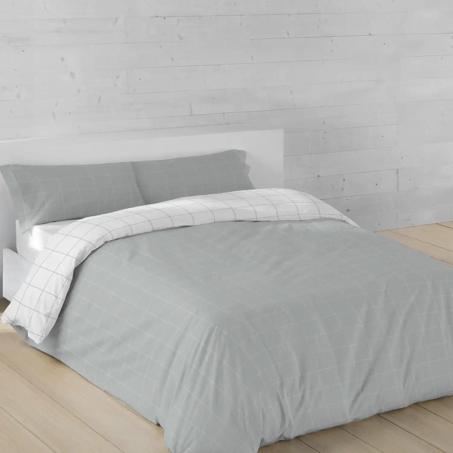 Funda Nòrdica Reversible Hilvana Gris Stilia