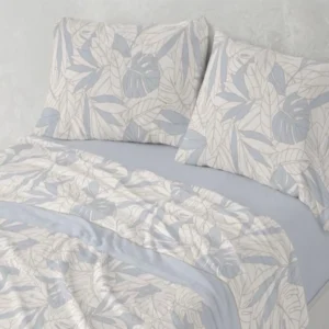 Juego de Sábanas Coralina 994 Azul Burrito Blanco