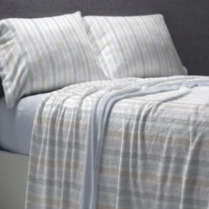 Joc Llençol Coralina 981 Blau Burrito Blanco