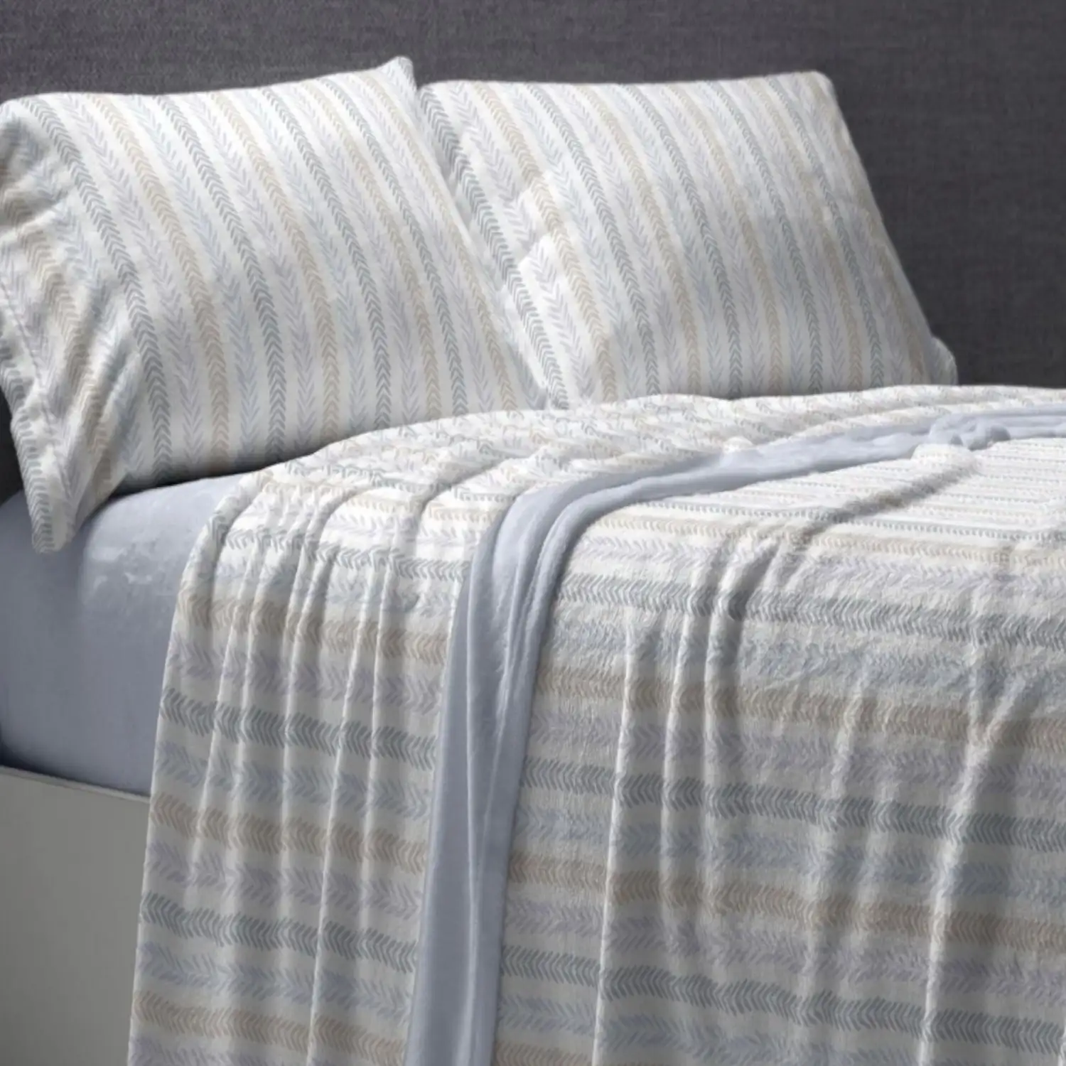Joc Llençol Coralina 981 Blau Burrito Blanco
