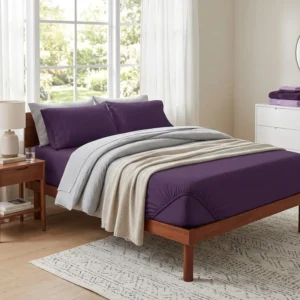 Sábana Bajera Berenjena Blanfil
